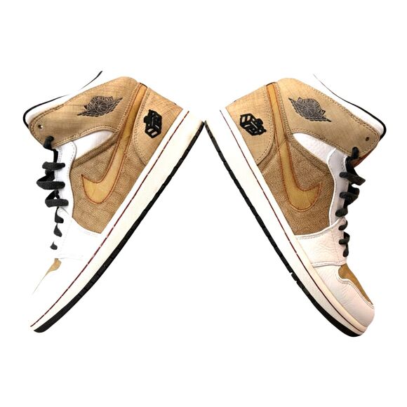 Nike Air Jordan 1 Retro Fathers Day Tweed 2008 Size 10.5 White 325514-101 - Picture 2 of 10